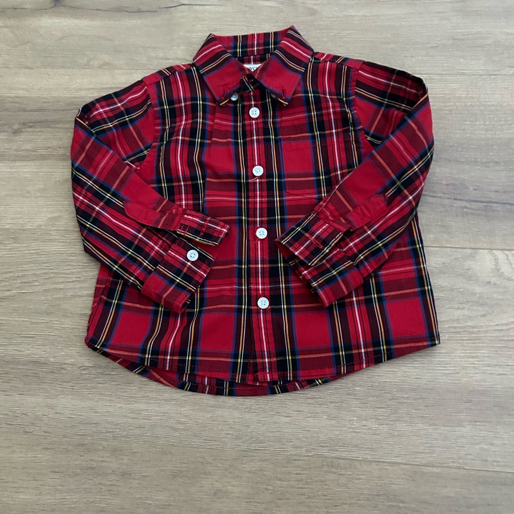 Crewcuts Red Plaid Button Down Shirt